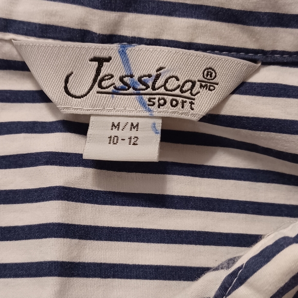 $4 Add-on Striped Fitted Blouse - Size 10-12 - Picture 5 of 8